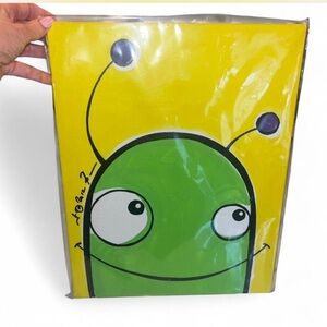 Bren Bataclan "Smiley Guy” Acrylic Painting, Signed, New England Artist, 11"x14"